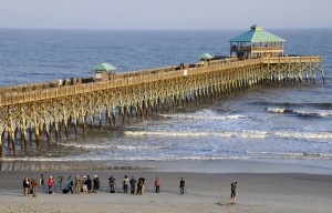 Photographers on beach