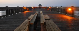 Pier before sunrise horiz