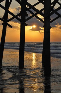 Sunrise under pier